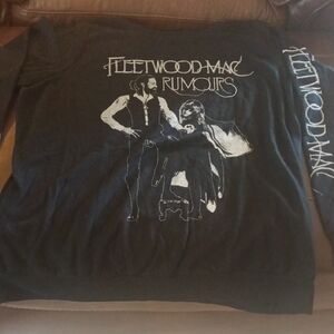 Fleetwood Mac Rumours Black Sweatshirt Cotton Blend Size 1